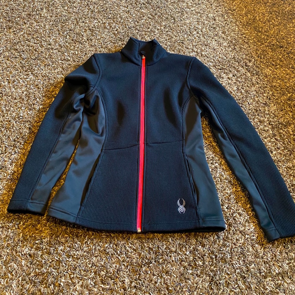 Spyder Women's Black Jacket with Red Zipper